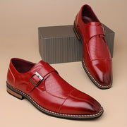 Men's Crocodile Leather Pointed Toe Elegant Office Loafers