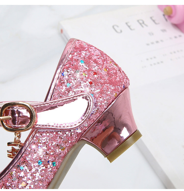 Elsa High Heels Sparkling Floral Feminine Party Shoes