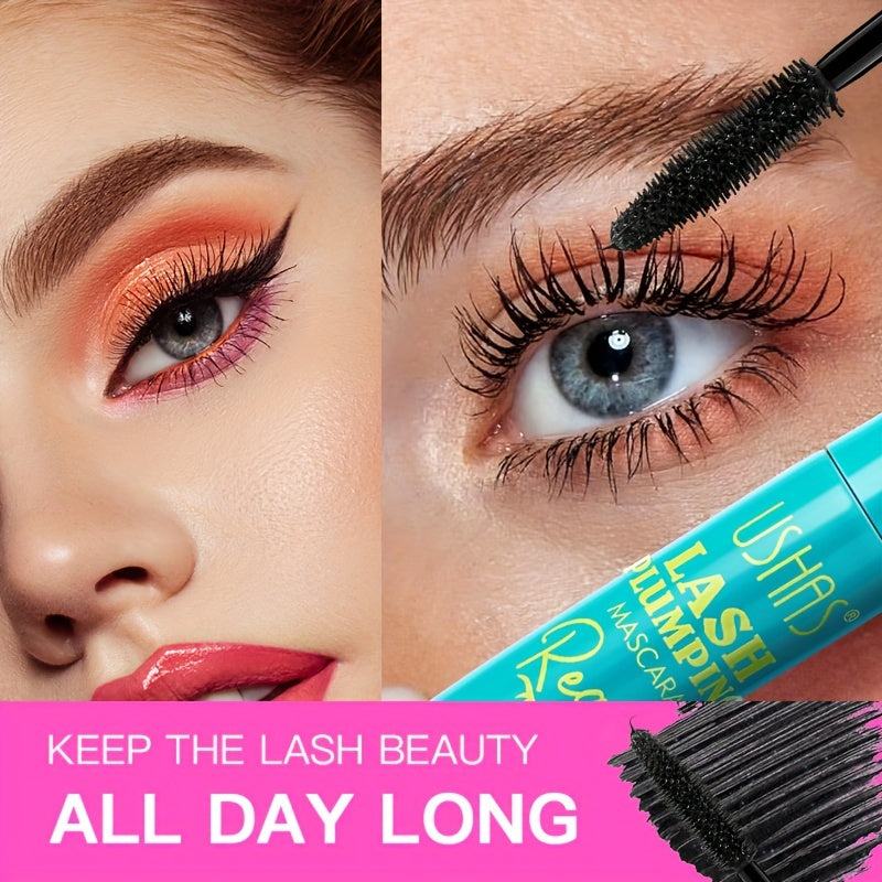 Ushas Big Lash Mascara - Dark Black, Long &amp; Curly, Smudge-Proof