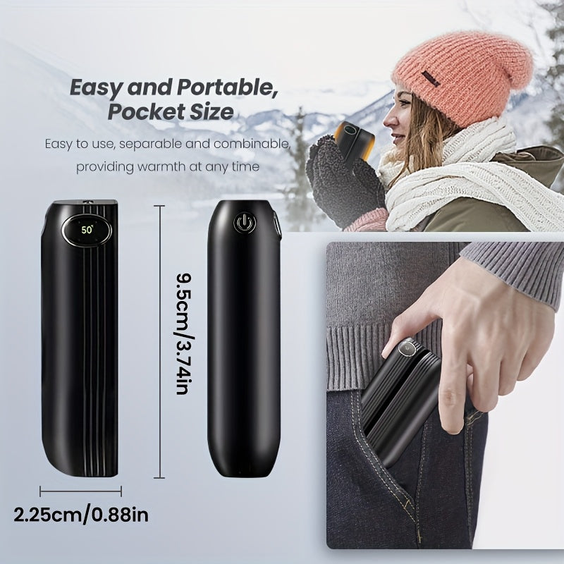 Set of 4 5000mAh Rechargeable Handheld Heating Bags, 3 Heat Modes