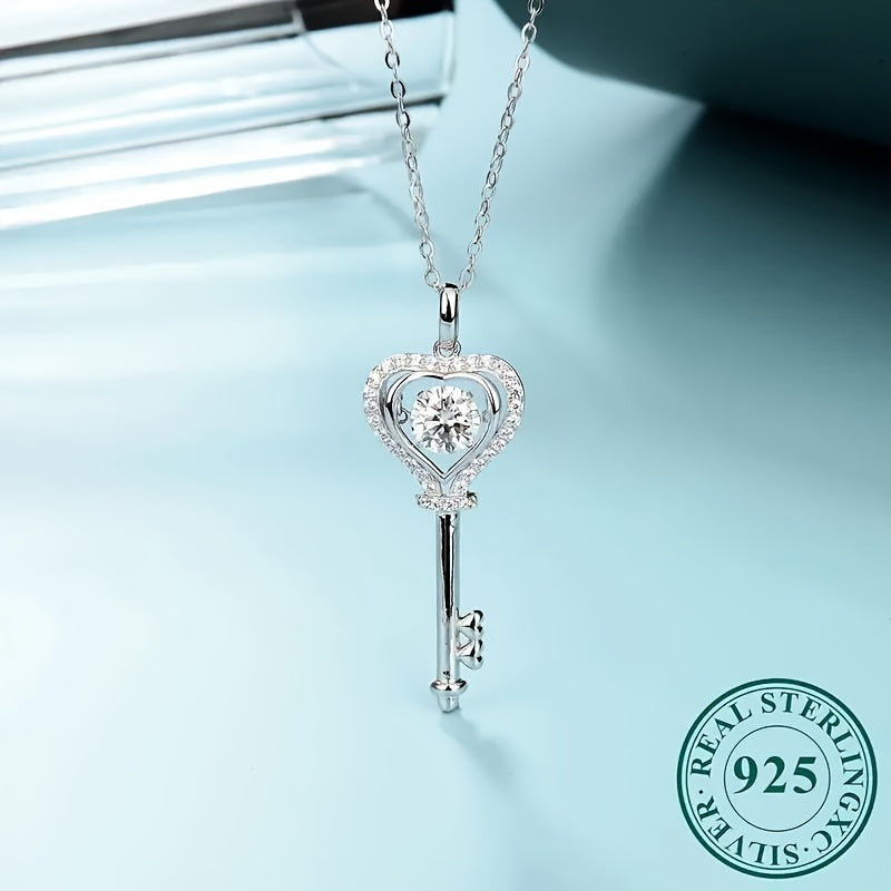 1 Carat Moissanite Heart Pendant - 18K Gold