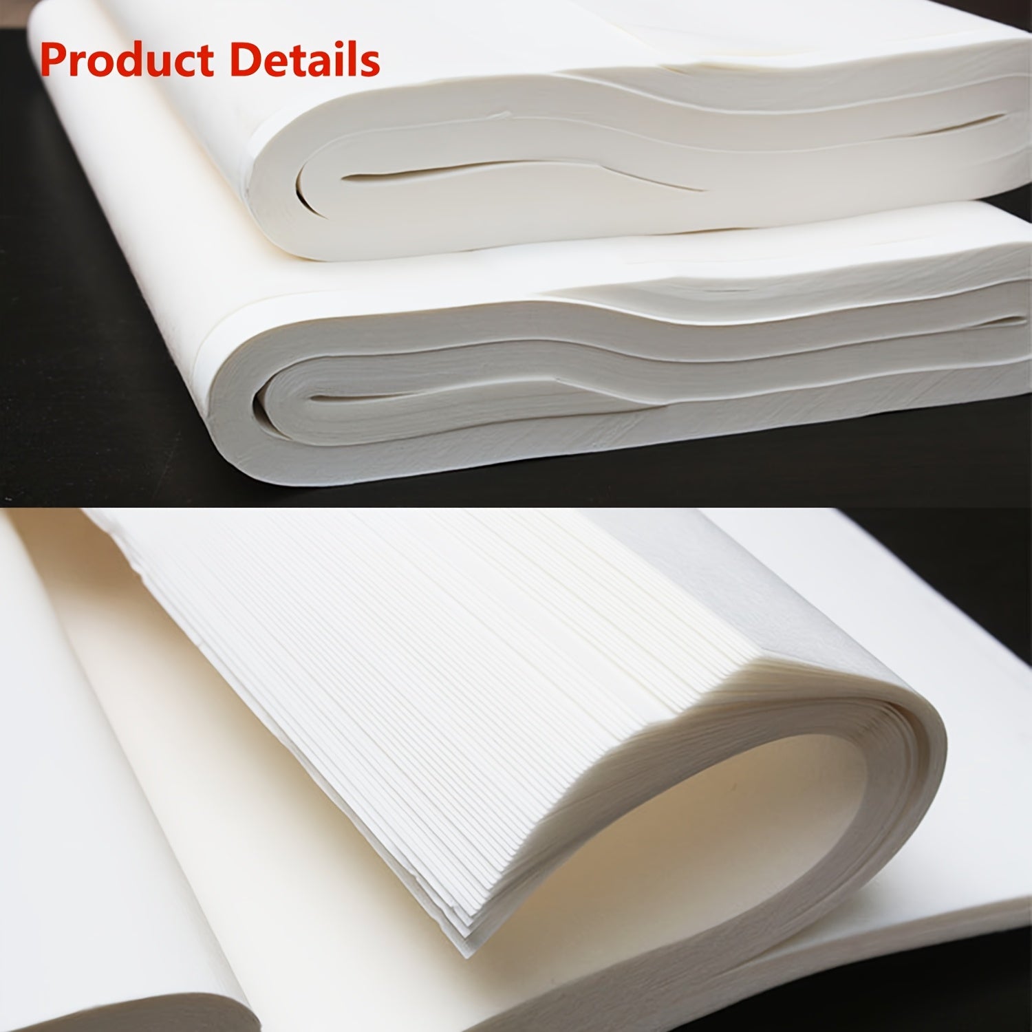 50張書法繪畫宣紙，尺寸分別為34x138厘米和34x69厘米，半熟宣紙，傳統手工藝製作，適用於中國書法和自由繪畫藝術創作。