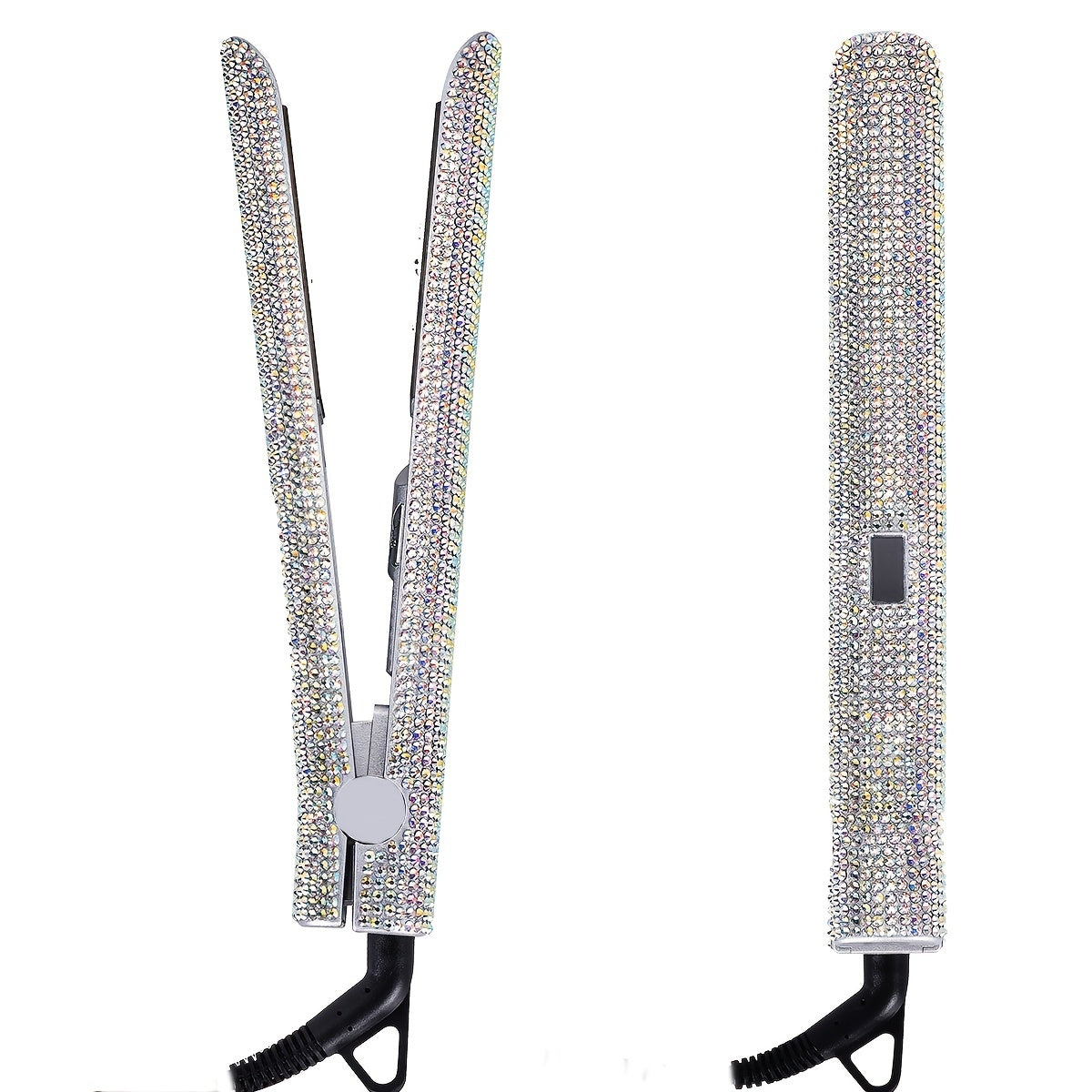 MEEKNISS Kẹp Tóc 2-trong-1 Nano, Màu Hồng Đen Lấp Lánh - Daisan Mart