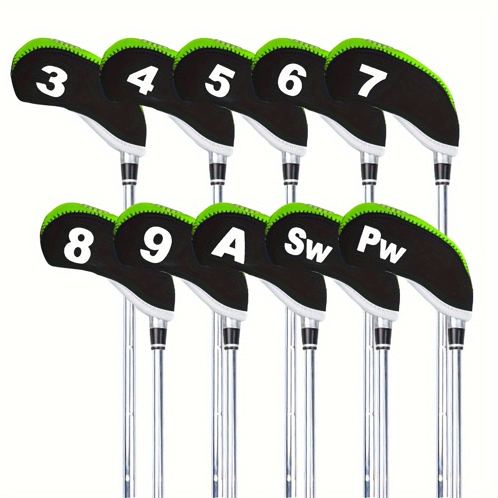 Set of 10 Golf Head Covers - Golf Club Protection Accessories
