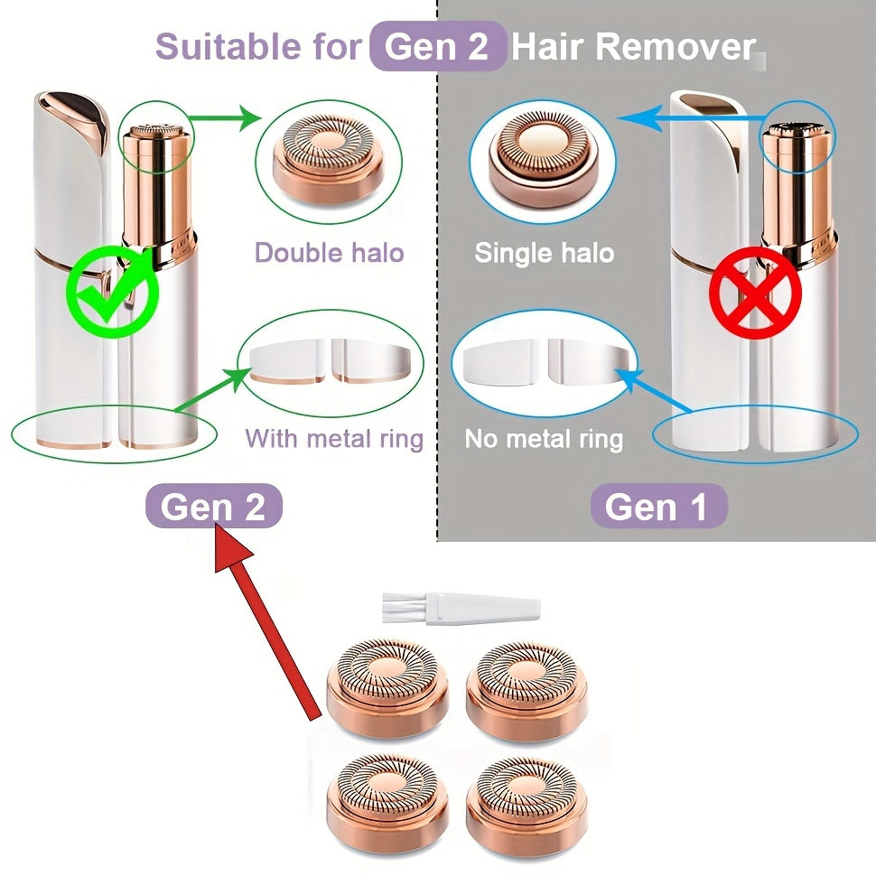 Đầu Thay Dao Cạo Flawless Nữ 4 Món Êm Dịu Gen 2 - Daisan Mart