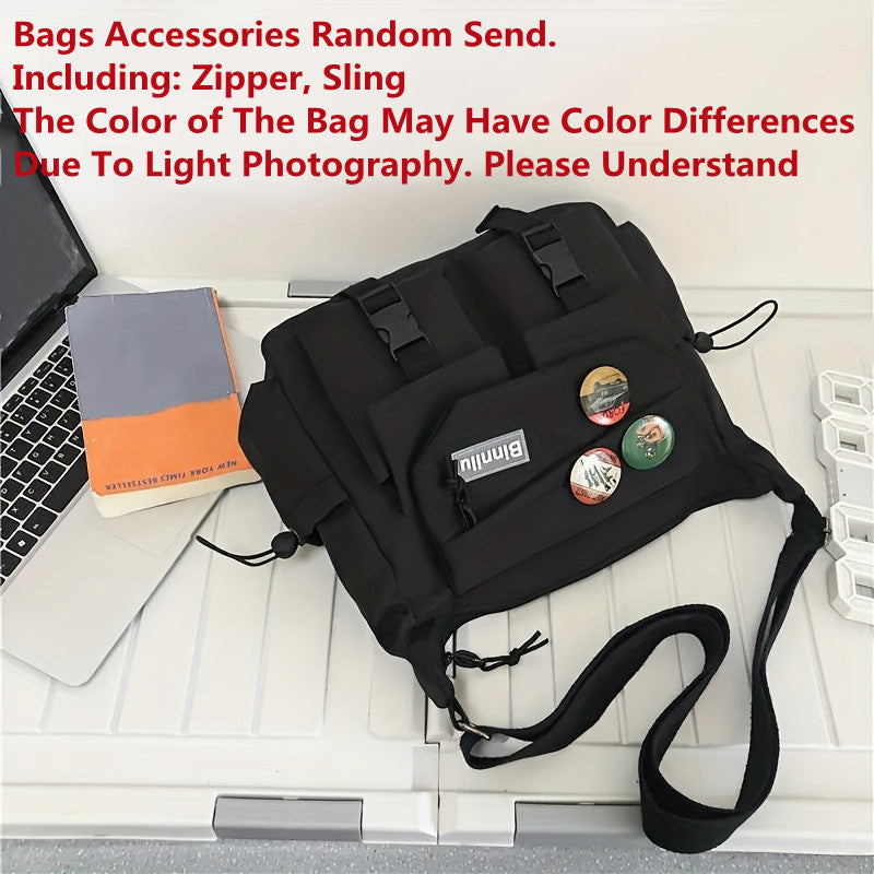 Harajuku Nylon Crossbody Bag Multi-Function for Men and Women