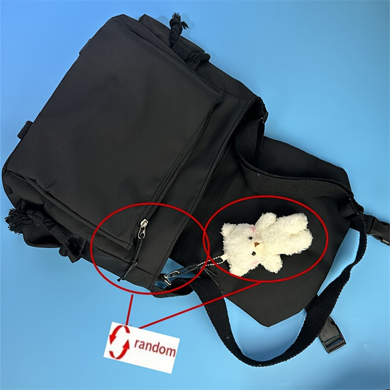 Harajuku Nylon Crossbody Bag Multi-Function Unisex Large Size