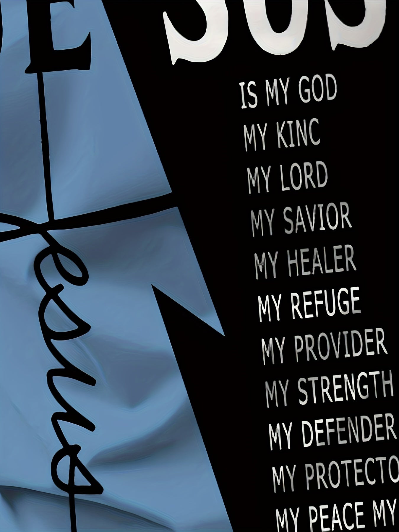 Men's Golf T-shirt Large Size Printed JESUS ​​Active Summer