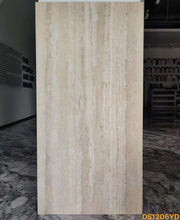 Cream-patterned stone-like striped floor tiles 1206YD 60x120cm