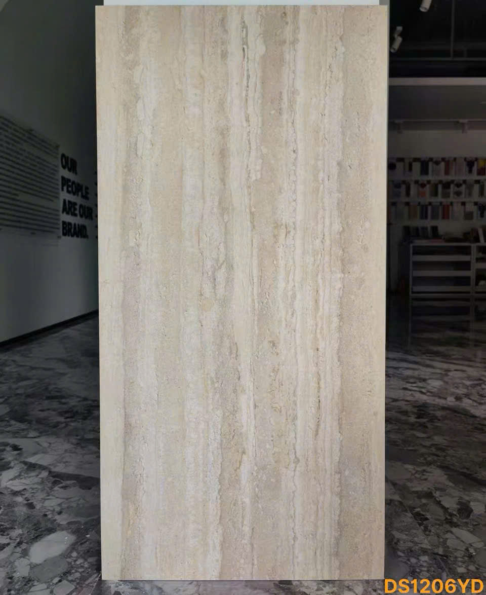 Cream-patterned stone-like striped floor tiles 1206YD 60x120cm