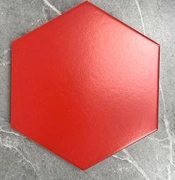 Hexagonal Tile 230x200x115 Red Matte Glaze