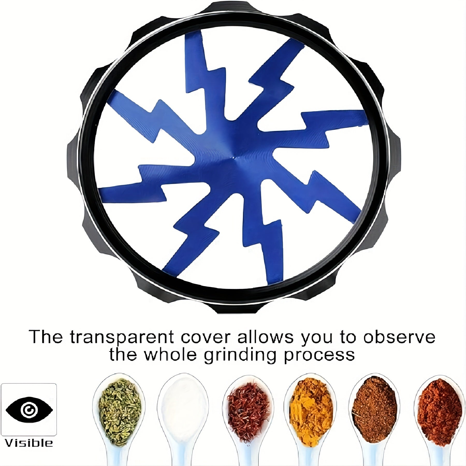 2.5 Inch Multi-Function Grinder - Super Durable Black Blue