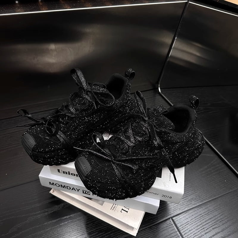 Sneaker Nữ Gypsophila Đính Đá Đế Dày Tăng Chiều Cao