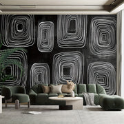 Modern Black and White Abstract Wallpaper 100x144