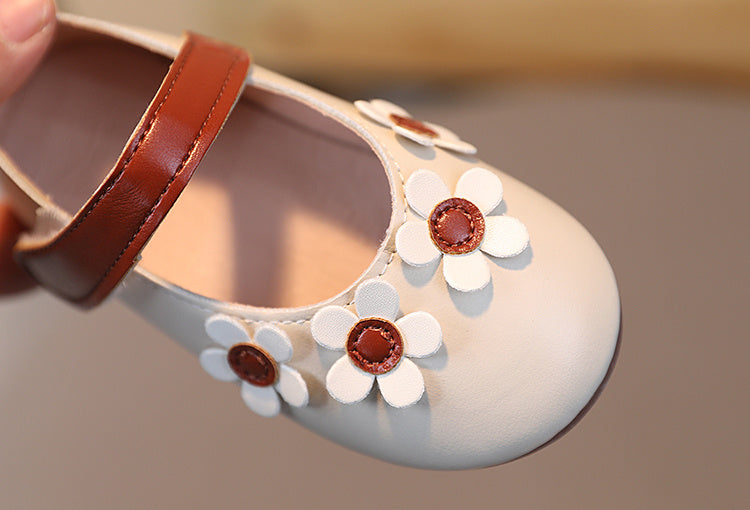 Giày Búp Bê Hoa 3D Siêu Nhẹ, Êm, Chống Trượt Cho Bé