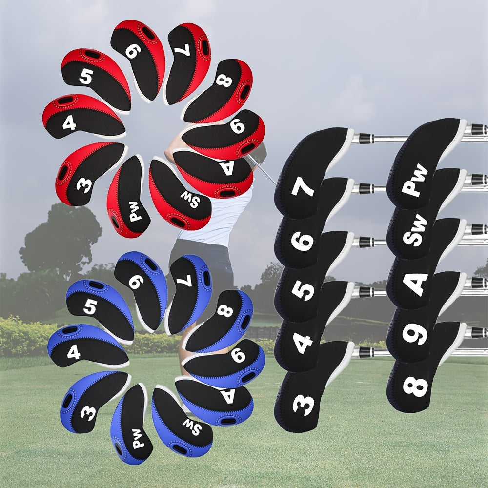 Set of 10 Golf Head Covers - Golf Club Protection Accessories