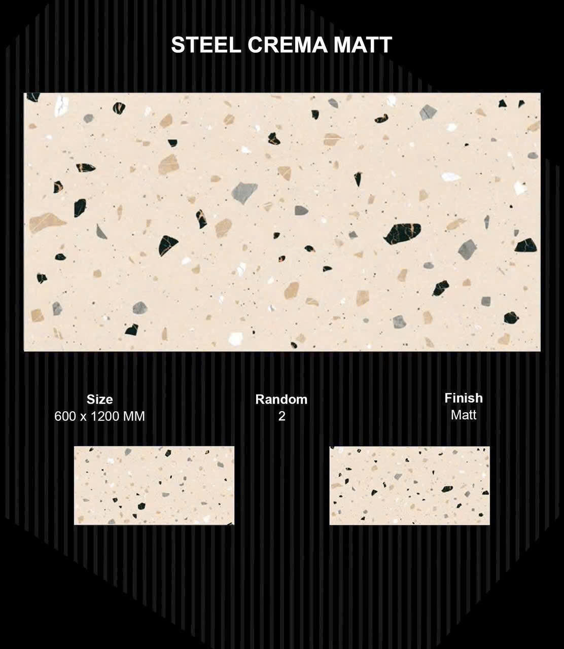 Gạch 600x1200mm mã Steel Crema Matt - Daisan Mart