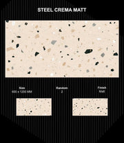 Gạch 600x1200mm mã Steel Crema Matt - Daisan Mart