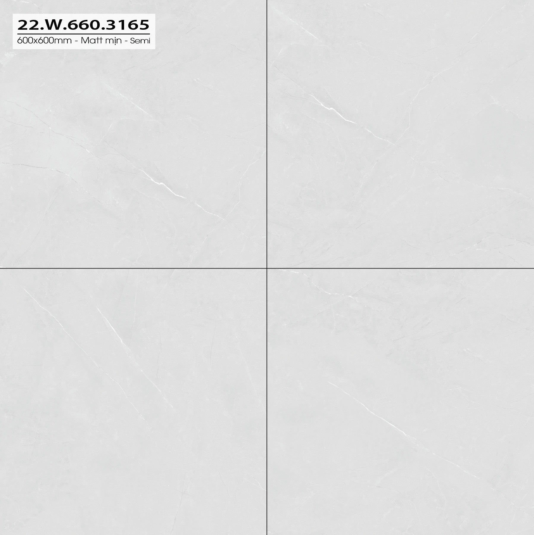 Gạch 600x600mm matt mịn xương đá 22W660.3165 - Daisan Mart