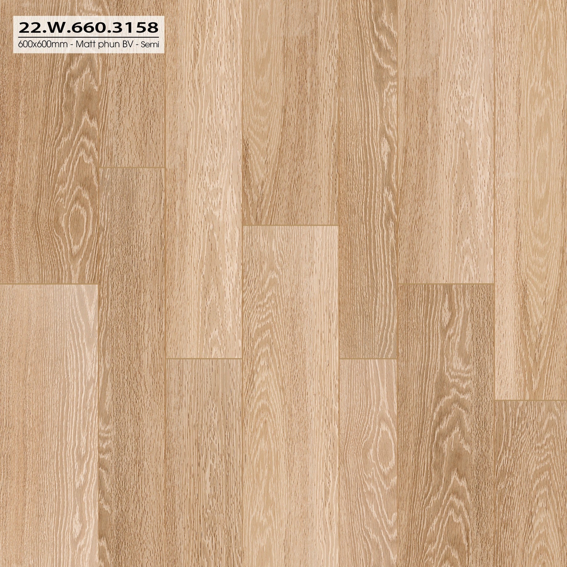 Gạch 600x600mm matt  xương đá 22W660.3158 - Daisan Mart