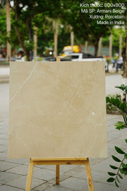 Gạch 80x80 cao cấp nhập khẩu Ấn Độ Armani Beige - Daisan Mart