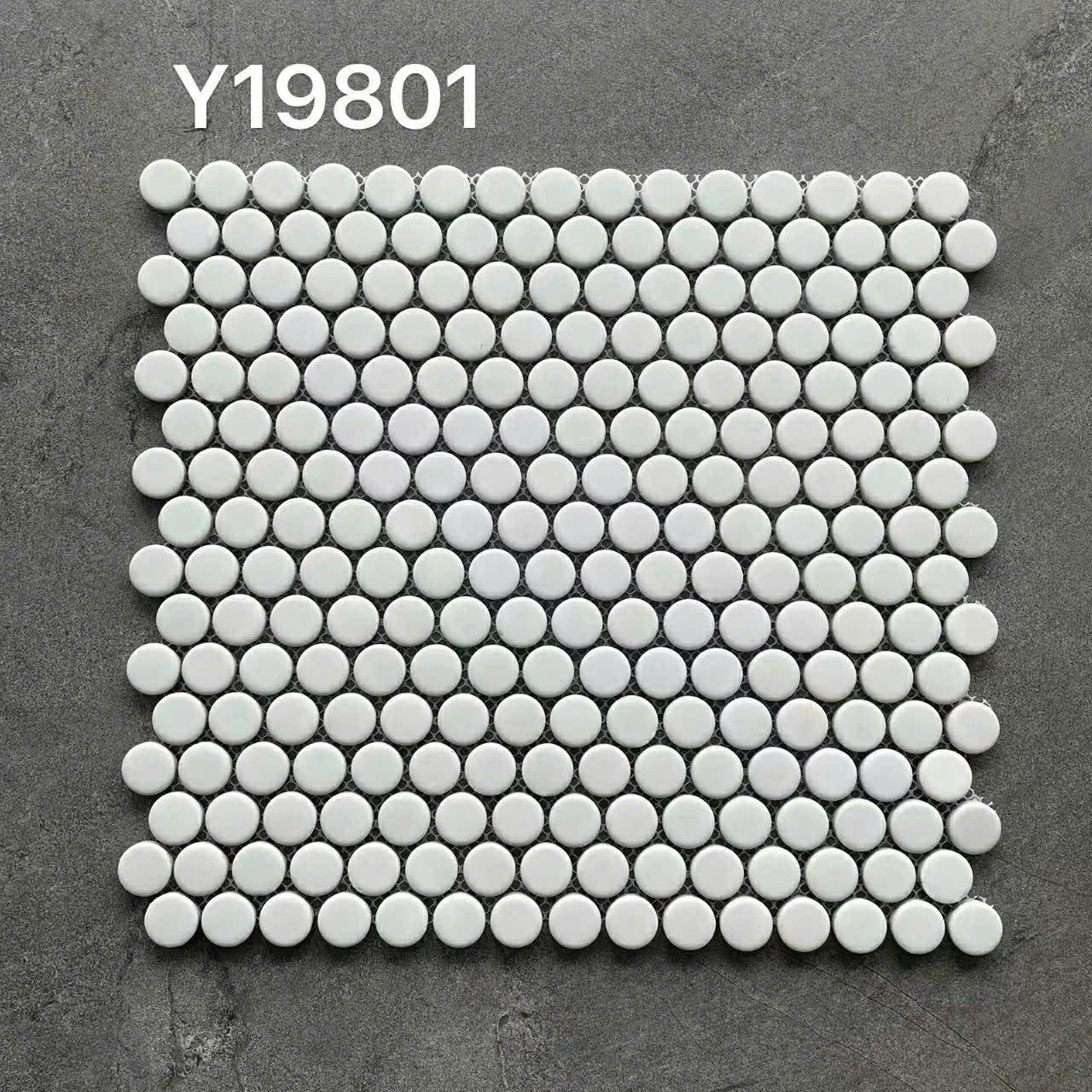 Gạch bi tròn trắng mờ  19*19mm 292*320mm - Daisan Mart