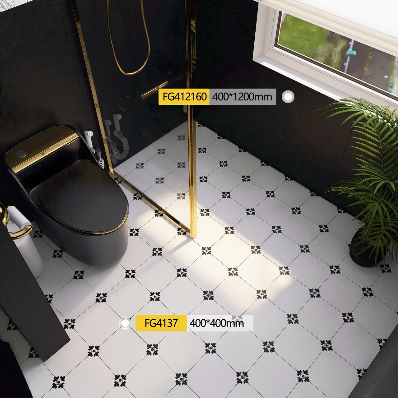 Gạch Bông KT 400x400mm mã SDH F4137 - Daisan Mart