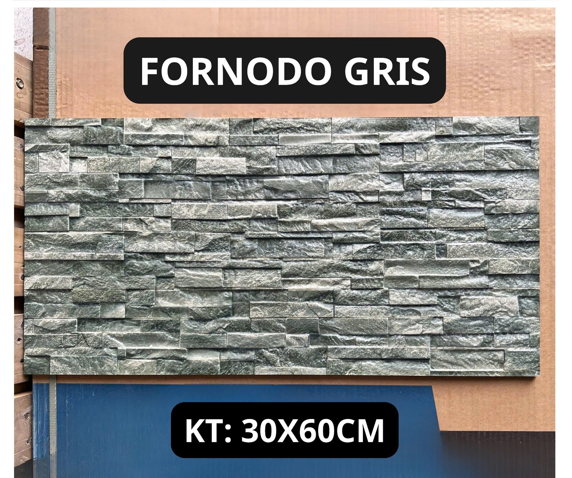 Gạch giả đá 30x60cm mã Fornodo Gris - Daisan Mart