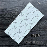 Gạch giả vảy cá trắng bóng 300x600mm (6501) - Daisan Mart