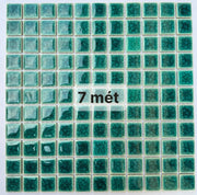Gạch Mosaic Gốm Men Rạn 2 Lớp Xanh Ngọc MHG2546 - Daisan Mart