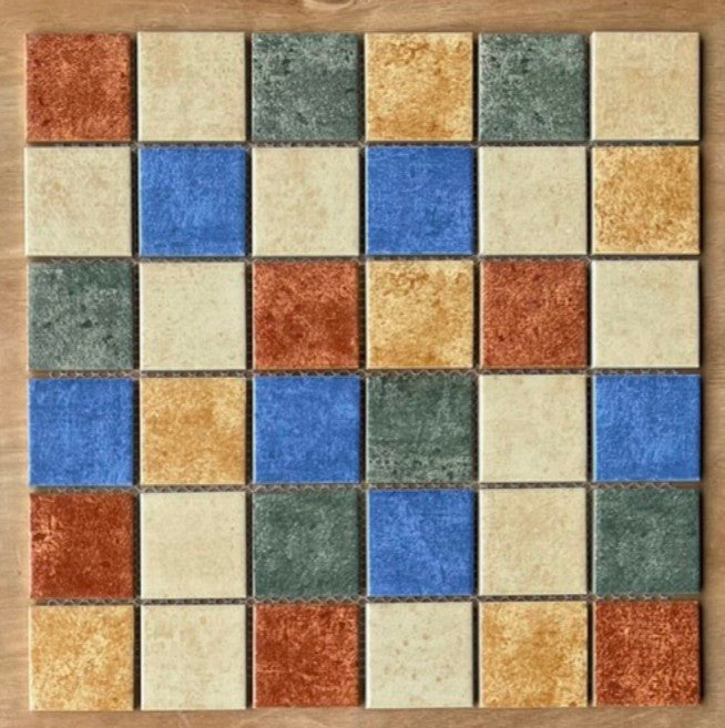 Gạch Mosaic gốm mix men rạn P48 M06 - Daisan Mart