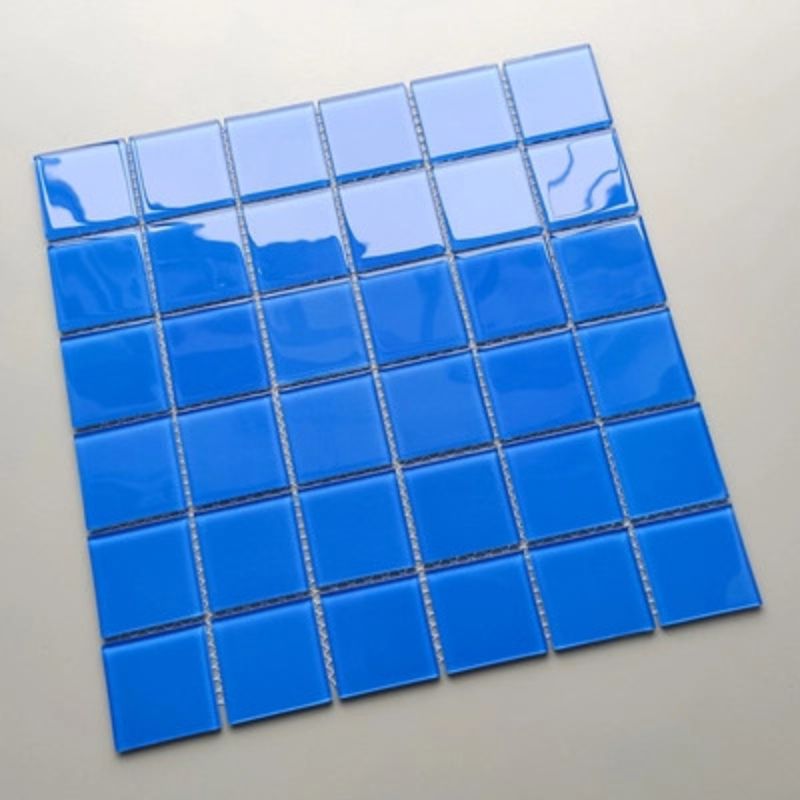 Gạch Mosaic gốm rạn đơn xanh mix KT 48x48mm mã IID6191 - Daisan Mart