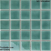 Gạch Mosaic gốm rạn đơn xanh ngọc 48x48mm mã  IID55434 - Daisan Mart