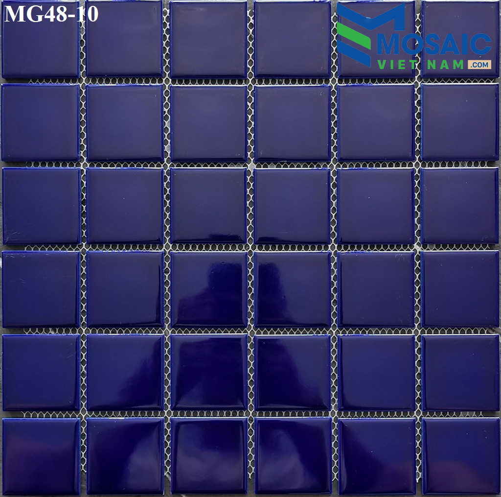 Gạch Mosaic Gốm Trơn Xanh Da Trời MG48-10 - Daisan Mart