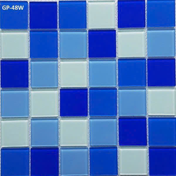 Gạch Mosaic kính chip KT 48x48mm mã GP-48F - Daisan Mart