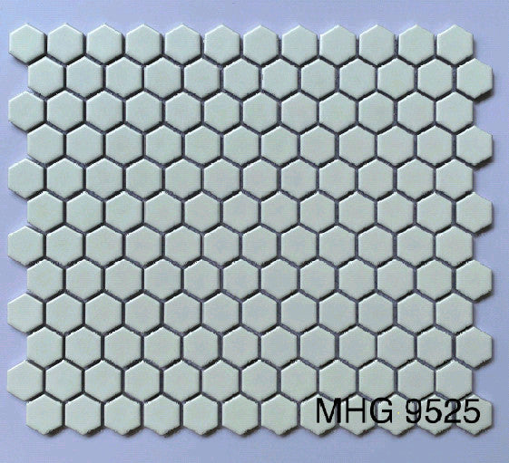 Gạch Mosaic Lục Giác 23x26 Màu Trắng MHG 9525 - Daisan Mart