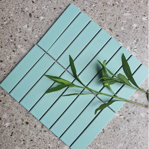 Gạch Mosaic que xanh mint size 32x145mm mã MHT3205M (305) - Daisan Mart