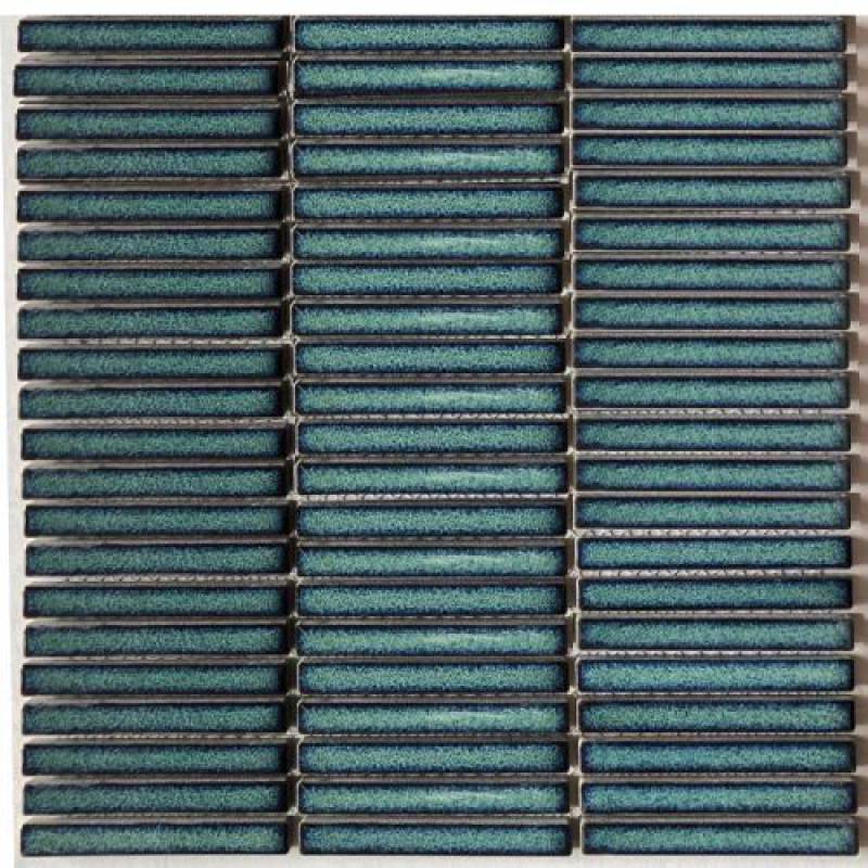 Gạch Mosaic que xanh rạn chip KT 12x92mm mã CT129214 - Daisan Mart
