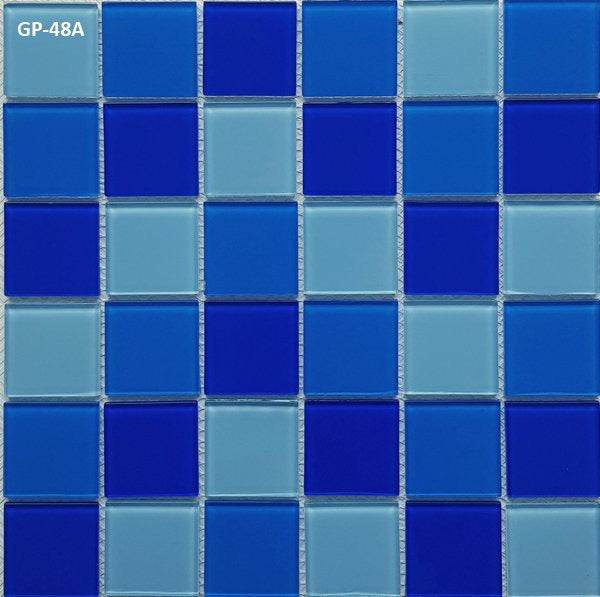 Gạch Mosaic Thủy Tinh Chip 48x48mm GP-48A - Daisan Mart