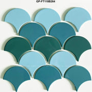 Gạch Mosaic vảy cá 85x95mm mix 4 màu GP-FT1168B246 - Daisan Mart