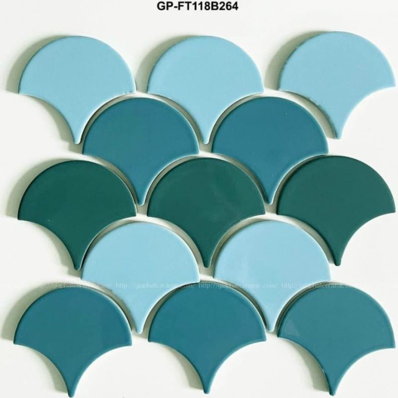 Gạch Mosaic vảy cá 85x95mm mix 4 màu GP-FT1168B246 - Daisan Mart