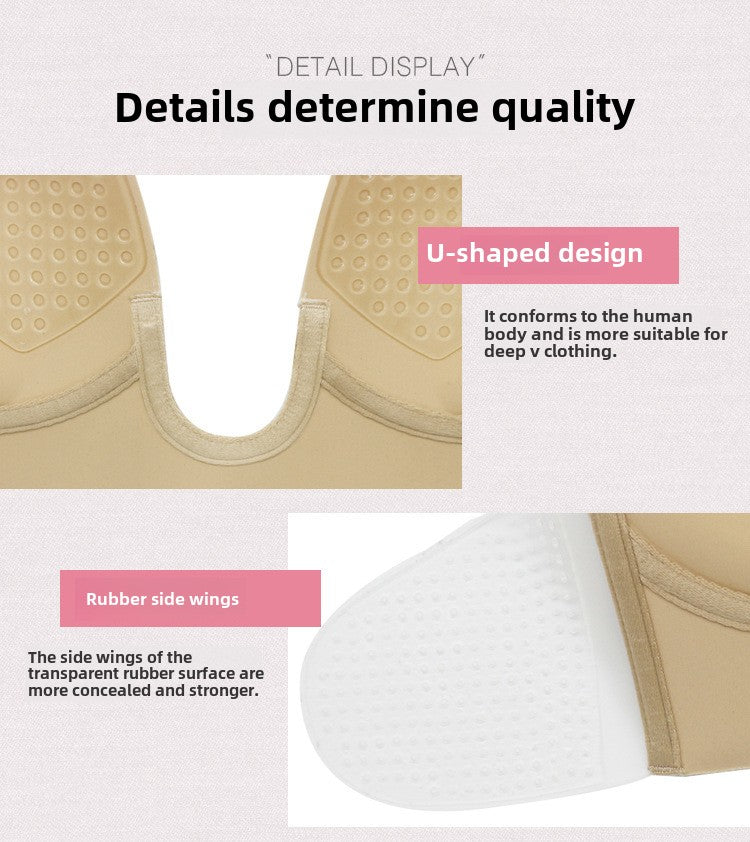 Áo Lót Dán Silicone Nâng Ngực Không Dây Tàng Hình Chữ U Sâu Cho Mùa Hè - Daisan Mart