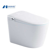 Bồn cầu điện tử tự động bằng sứ hiện đại sang trọng thông minh hình dấu nước phòng tắm WC một mảnh tròn bằng sứ 300 - Daisan Mart