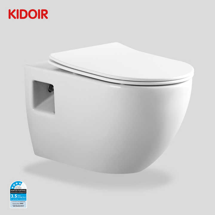 Bồn cầu treo tường Watermark một mảnh xả nước mạnh mẽ màu trắng để bán - Daisan Mart