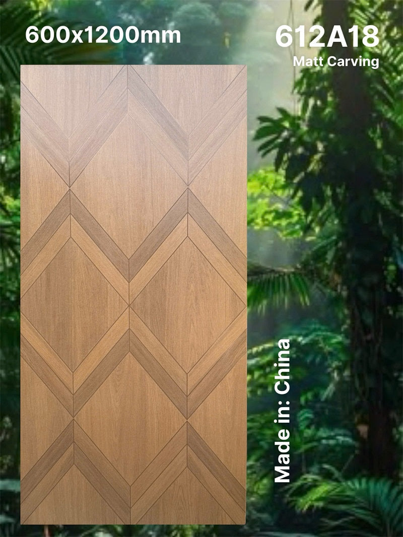 Bộ sưu tập Gạch Ốp Lát 60x120cm Trung Quốc màu vân gỗ 612A18 - Daisan Mart