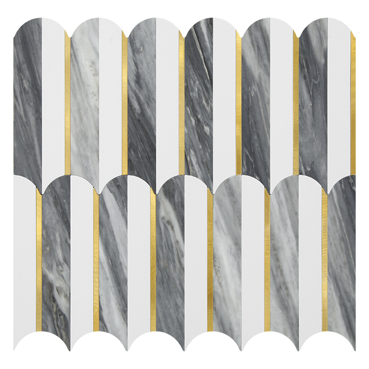 Bán chạy nhất Hình chữ nhật màu xám trắng tự dính ốp tường bếp Mosaic cho ốp tường bếp - Daisan Mart