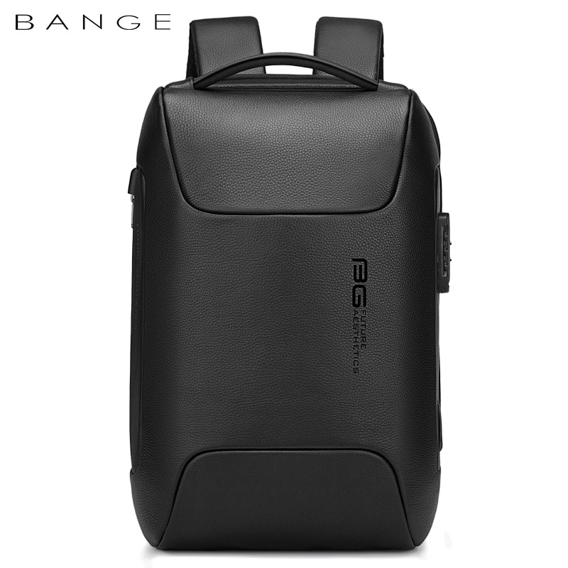 Wholesale Waterproof Laptop Backpack Customized Men's Business Travel Leather USB 15.6 inch New Bange 