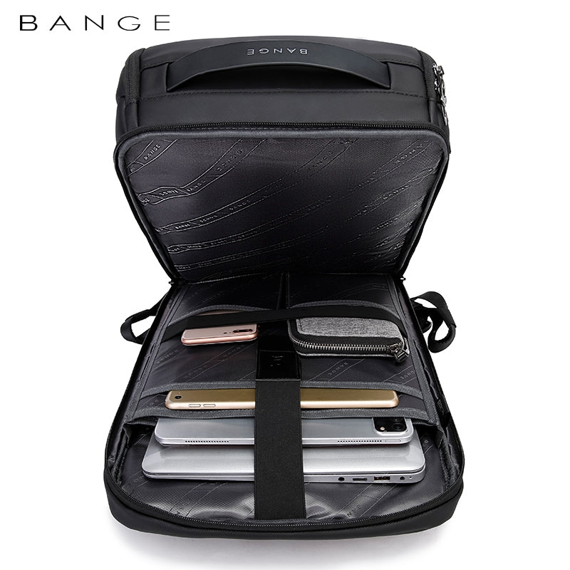 BANGE Bán sỉ nhà máy Công sở USB Tùy chỉnh Học sinh Ba lô Mochila Chống thấm nước Du lịch Nam Ba lô Laptop - Daisan Mart