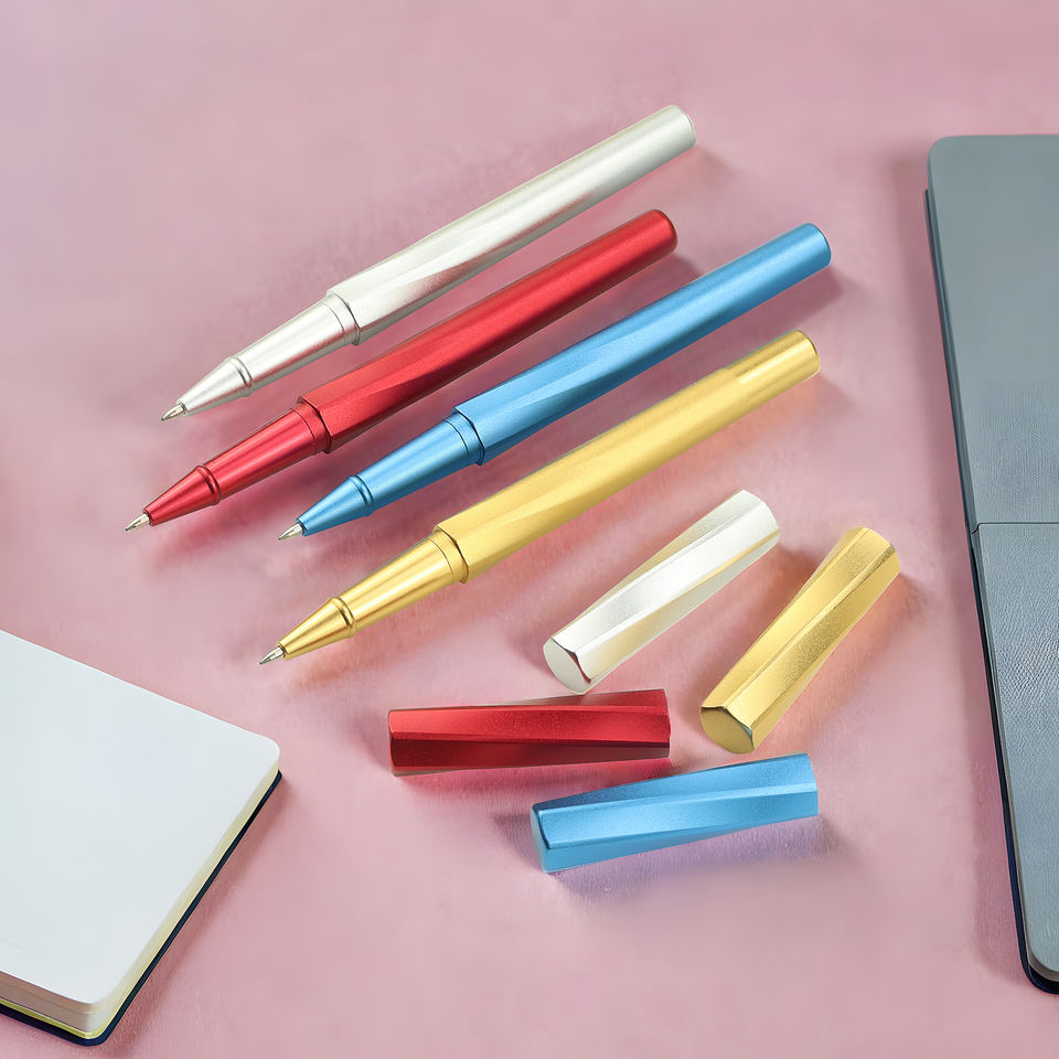 Bút Gel Lục Giác Bằng Đồng Thau Nguyên Khối, Mạ Kẽm Kim Loại, Bằng Đồng, Thiết Kế Đặc Biệt Tùy Chỉnh - Daisan Mart