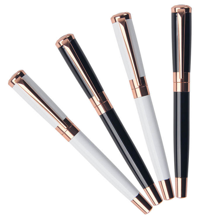 Bút Kim loại Ngọc trai Mẫu Mới với Phụ kiện Vàng hồng - Bút trung tính làm Quà tặng Doanh nghiệp và Bút ký